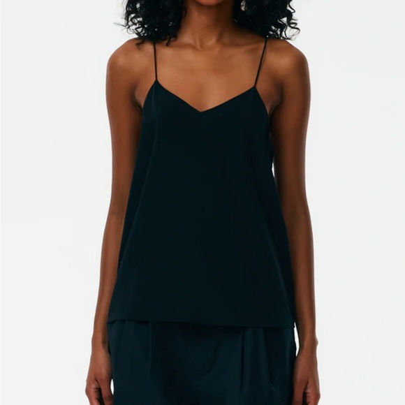 Tibi Classic Silk Cami Tank in Black, size 4 - Picture 3 of 5